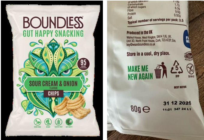 Sour Cream & Onion Chips 80g